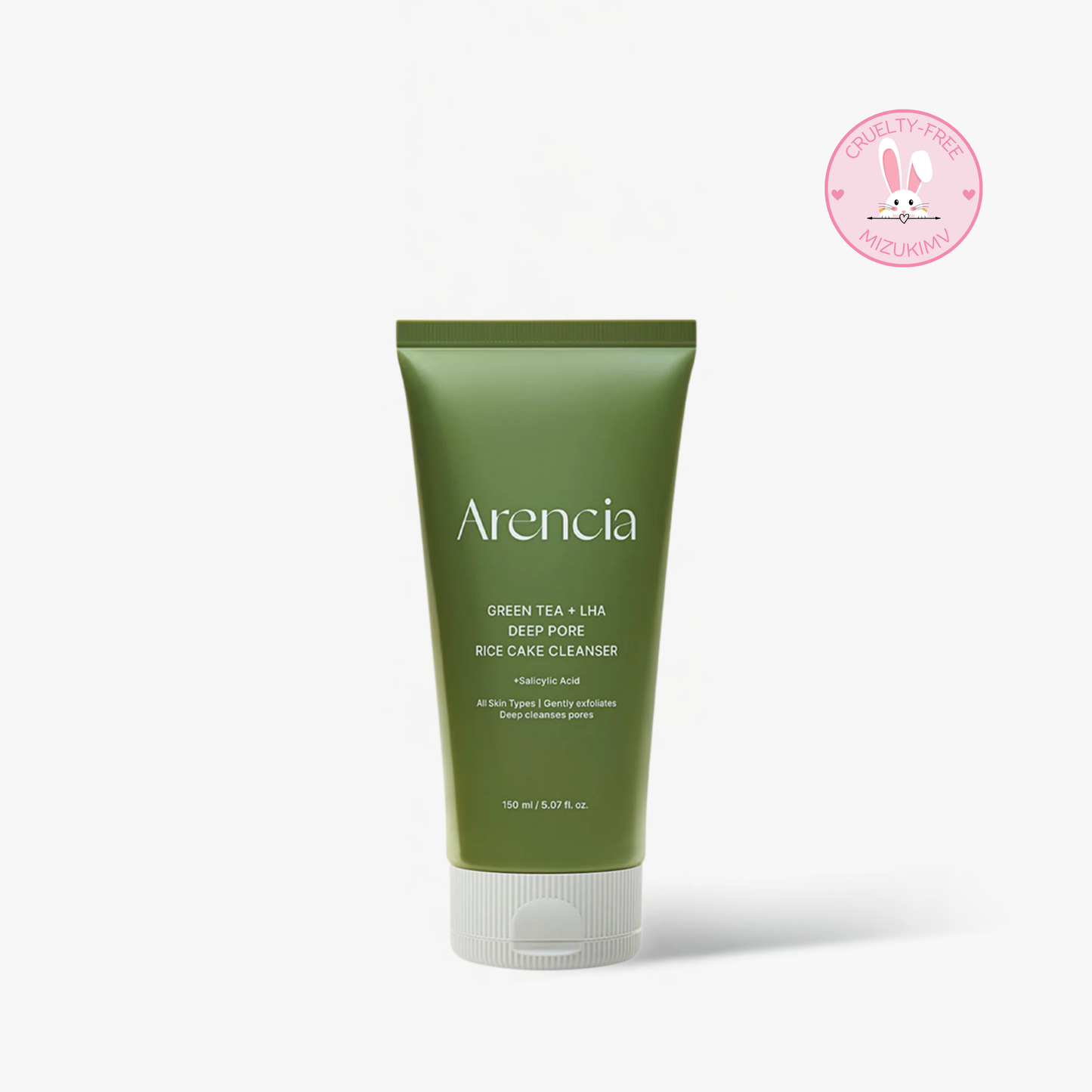 ARENCIA Green Tea + LHA Deep Pore Rice Cake Cleanser
