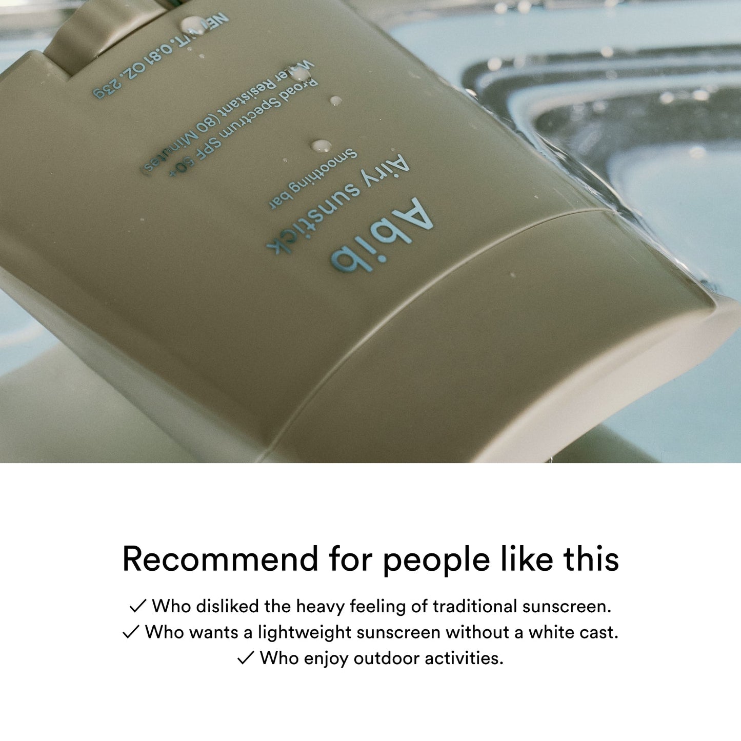 ABIB Airy Sunstick Smoothing Bar SPF50+ PA++++