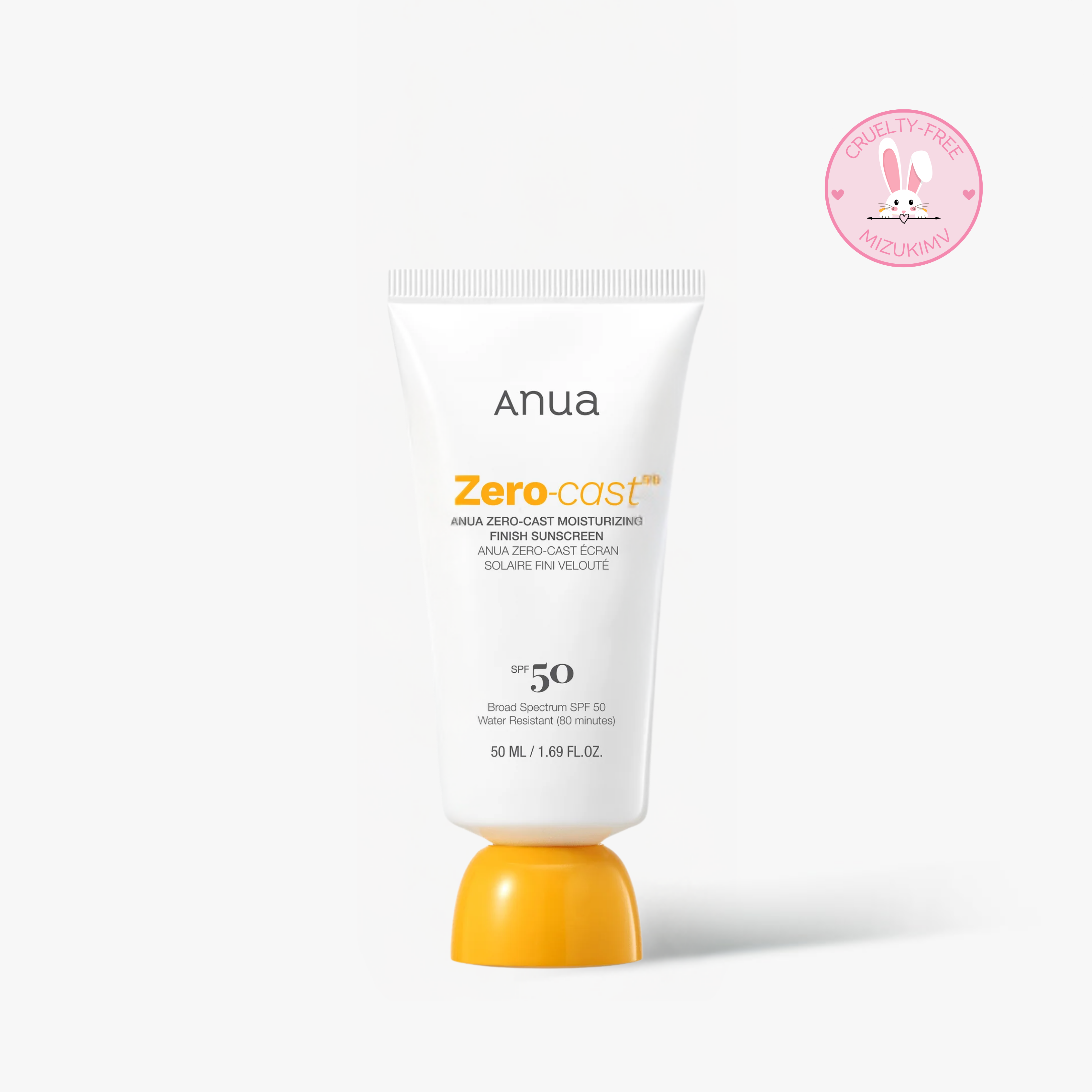 ANUA Zero Cast Moisturizing Finish Sunscreen SPF50+ PA++++ | No White ...