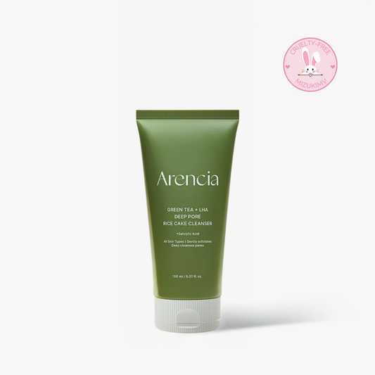 ARENCIA Green Tea + LHA Deep Pore Rice Cake Cleanser