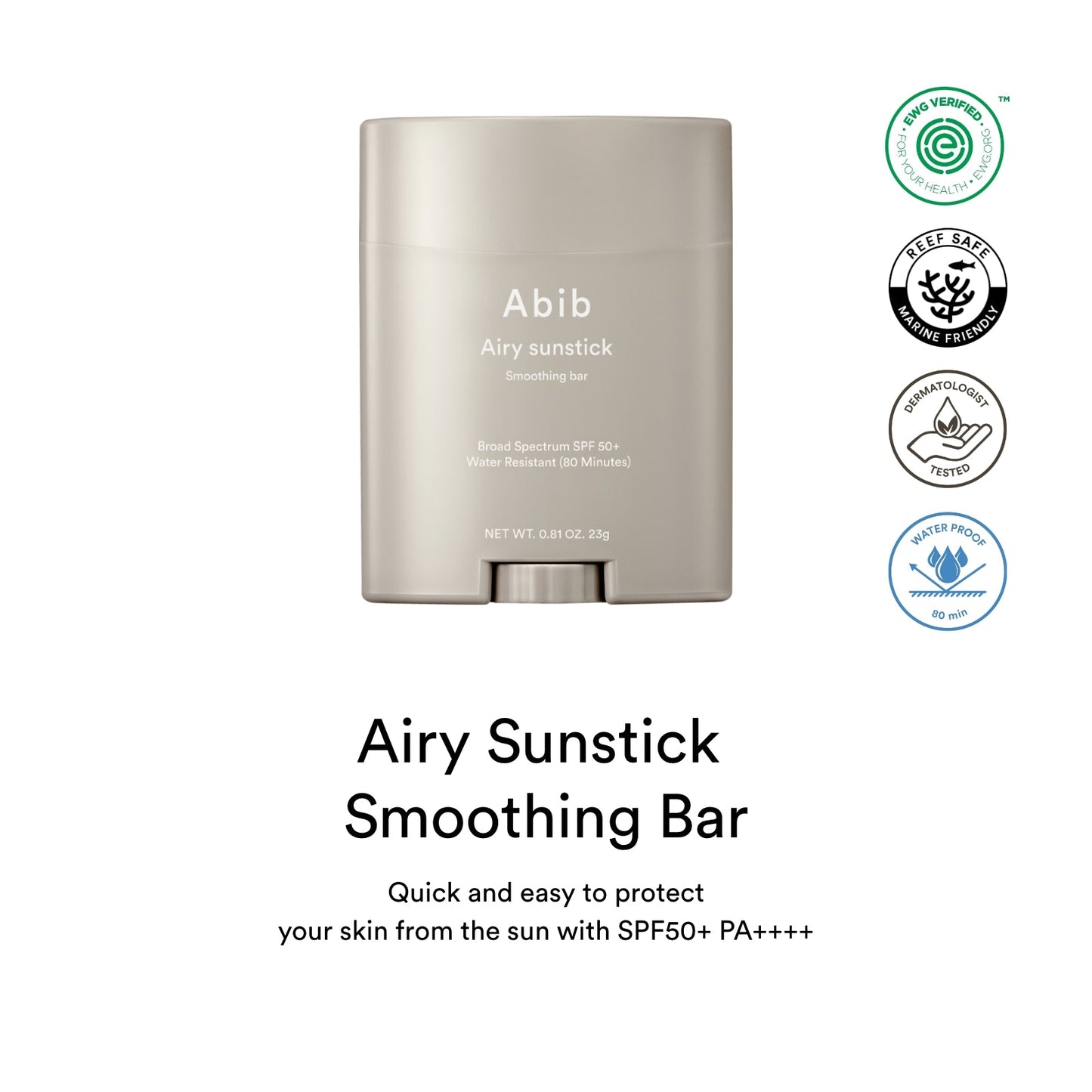 ABIB Airy Sunstick Smoothing Bar SPF50+ PA++++