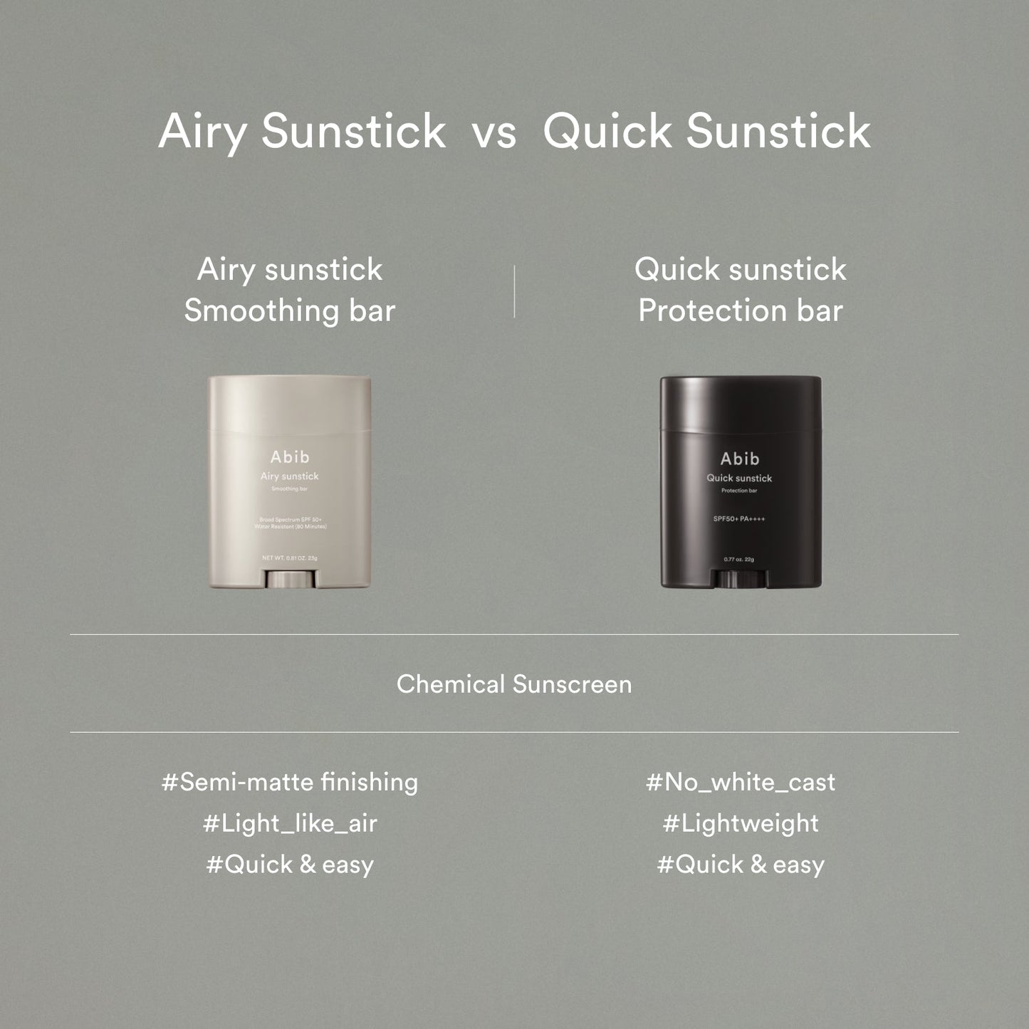 ABIB Airy Sunstick Smoothing Bar SPF50+ PA++++