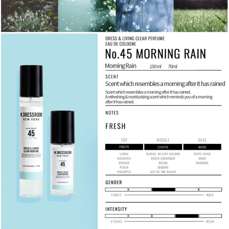 W.DRESSROOM Dress & Living Clear Perfume (No.45 Morning Rain)